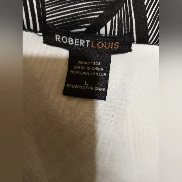 Robert Louis Soft Blazer Jacket Large Black Gray Abstract - Picture 4 of 4